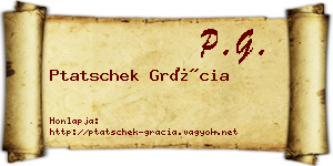 Ptatschek Grácia névjegykártya